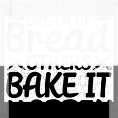 Bread Baking T- Shirt Funny Bread Baking Baker Bake It Happen T- Shirt Rectangular Jigsaw Puzzl by JamesGoode