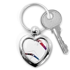 Paragliders T-shirtparaglider Sport Art #paraglider T-shirt Key Chain (heart) by EnriqueJohnson