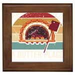 Bread Baking T- Shirt Funny Bread Baking Baker Bake The World A Butter Place T- Shirt (1) Framed Tile Front