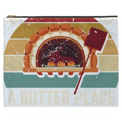 Bread Baking T- Shirt Funny Bread Baking Baker Bake The World A Butter Place T- Shirt (1) Cosmetic Bag (xxxl) by JamesGoode