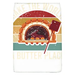 Bread Baking T- Shirt Funny Bread Baking Baker Bake The World A Butter Place T- Shirt (1) Removable Flap Cover (l)