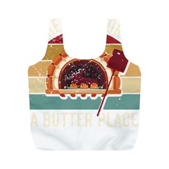 Bread Baking T- Shirt Funny Bread Baking Baker Bake The World A Butter Place T- Shirt (1) Full Print Recycle Bag (m) by JamesGoode