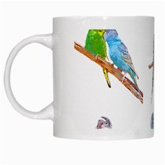 Parakeet T-shirtlots Of Colorful Parakeets - Cute Little Birds T-shirt White Mug