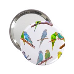 Parakeet T-shirtlots Of Colorful Parakeets - Cute Little Birds T-shirt 2 25  Handbag Mirrors by EnriqueJohnson