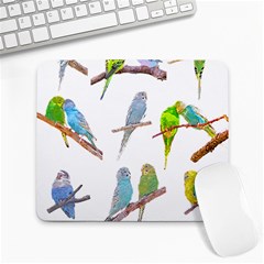 Parakeet T-shirtlots Of Colorful Parakeets - Cute Little Birds T-shirt Large Mousepad