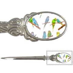 Parakeet T-shirtlots Of Colorful Parakeets - Cute Little Birds T-shirt Letter Opener