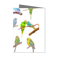 Parakeet T-shirtlots Of Colorful Parakeets - Cute Little Birds T-shirt Mini Greeting Cards (Pkg of 8)