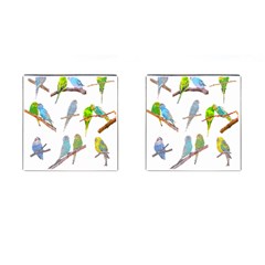 Parakeet T-shirtlots Of Colorful Parakeets - Cute Little Birds T-shirt Cufflinks (square) by EnriqueJohnson