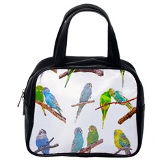 Parakeet T-shirtlots Of Colorful Parakeets - Cute Little Birds T-shirt Classic Handbag (One Side)