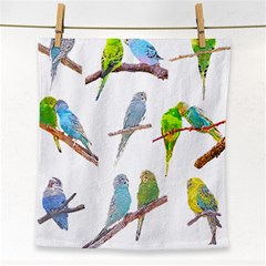 Parakeet T-shirtlots Of Colorful Parakeets - Cute Little Birds T-shirt Face Towel