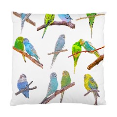 Parakeet T-shirtlots Of Colorful Parakeets - Cute Little Birds T-shirt Standard Cushion Case (One Side)