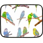 Parakeet T-shirtlots Of Colorful Parakeets - Cute Little Birds T-shirt Fleece Blanket (Mini) 35 x27  Blanket