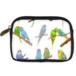 Parakeet T-shirtlots Of Colorful Parakeets - Cute Little Birds T-shirt Digital Camera Leather Case Front