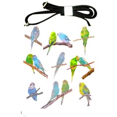 Parakeet T-shirtlots Of Colorful Parakeets - Cute Little Birds T-shirt Shoulder Sling Bag