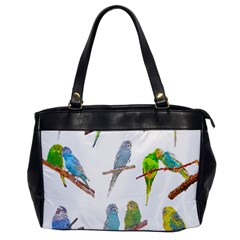 Parakeet T-shirtlots Of Colorful Parakeets - Cute Little Birds T-shirt Oversize Office Handbag