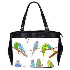 Parakeet T-shirtlots Of Colorful Parakeets - Cute Little Birds T-shirt Oversize Office Handbag (2 Sides)