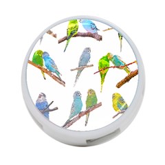 Parakeet T-shirtlots Of Colorful Parakeets - Cute Little Birds T-shirt 4-Port USB Hub (Two Sides)