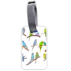 Parakeet T-shirtlots Of Colorful Parakeets - Cute Little Birds T-shirt Luggage Tag (one Side) by EnriqueJohnson