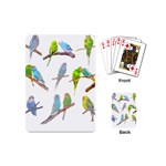 Parakeet T-shirtlots Of Colorful Parakeets - Cute Little Birds T-shirt Playing Cards Single Design (Mini) Back