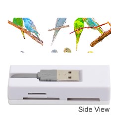 Parakeet T-shirtlots Of Colorful Parakeets - Cute Little Birds T-shirt Memory Card Reader (Stick)