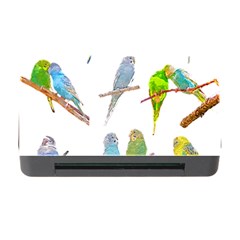 Parakeet T-shirtlots Of Colorful Parakeets - Cute Little Birds T-shirt Memory Card Reader with CF