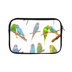 Parakeet T-shirtlots Of Colorful Parakeets - Cute Little Birds T-shirt Apple Ipad Mini Zipper Cases by EnriqueJohnson