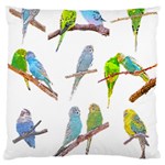 Parakeet T-shirtlots Of Colorful Parakeets - Cute Little Birds T-shirt Standard Premium Plush Fleece Cushion Case (One Side) Front