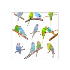 Parakeet T-shirtlots Of Colorful Parakeets - Cute Little Birds T-shirt Satin Bandana Scarf 22  x 22 