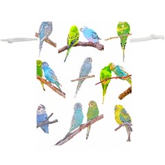 Parakeet T-shirtlots Of Colorful Parakeets - Cute Little Birds T-shirt Lightweight Drawstring Pouch (XL)