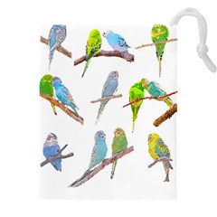 Parakeet T-shirtlots Of Colorful Parakeets - Cute Little Birds T-shirt Drawstring Pouch (5XL)