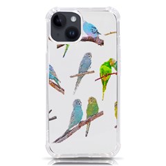 Parakeet T-shirtlots Of Colorful Parakeets - Cute Little Birds T-shirt iPhone 14 TPU UV Print Case