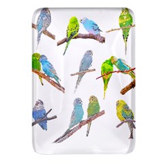 Parakeet T-shirtlots Of Colorful Parakeets - Cute Little Birds T-shirt Rectangular Glass Fridge Magnet (4 Pack) by EnriqueJohnson