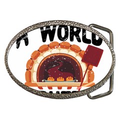 Bread Baking T- Shirt Funny Bread Baking Baker Bake The World A Butter Place T- Shirt Belt Buckles by JamesGoode