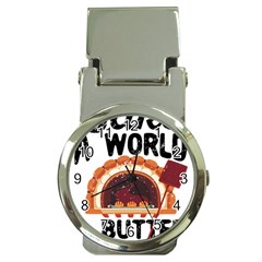 Bread Baking T- Shirt Funny Bread Baking Baker Bake The World A Butter Place T- Shirt Money Clip Watches