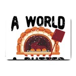 Bread Baking T- Shirt Funny Bread Baking Baker Bake The World A Butter Place T- Shirt Small Doormat 24 x16  Door Mat