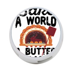 Bread Baking T- Shirt Funny Bread Baking Baker Bake The World A Butter Place T- Shirt 4-port Usb Hub (one Side) by JamesGoode