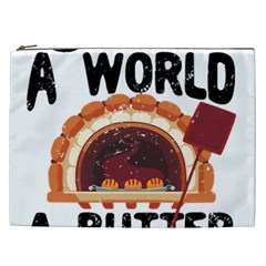 Bread Baking T- Shirt Funny Bread Baking Baker Bake The World A Butter Place T- Shirt Cosmetic Bag (xxl) by JamesGoode