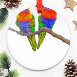 Parrots T-shirtcute Rainbow Loris - Lorikeet T-shirt Ornament (Round) Front