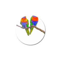 Parrots T-shirtcute Rainbow Loris - Lorikeet T-shirt Golf Ball Marker by EnriqueJohnson