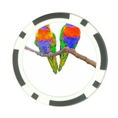 Parrots T-shirtcute Rainbow Loris - Lorikeet T-shirt Poker Chip Card Guard by EnriqueJohnson