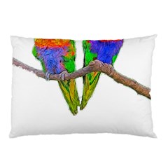 Parrots T-shirtcute Rainbow Loris - Lorikeet T-shirt Pillow Case by EnriqueJohnson