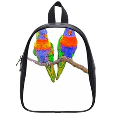 Parrots T-shirtcute Rainbow Loris - Lorikeet T-shirt School Bag (small) by EnriqueJohnson