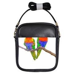 Parrots T-shirtcute Rainbow Loris - Lorikeet T-shirt Girls Sling Bag by EnriqueJohnson