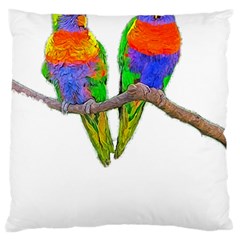 Parrots T-shirtcute Rainbow Loris - Lorikeet T-shirt Standard Premium Plush Fleece Cushion Case (two Sides) by EnriqueJohnson