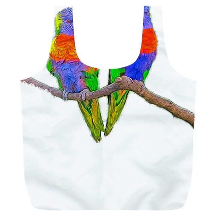 Parrots T-shirtcute Rainbow Loris - Lorikeet T-shirt Full Print Recycle Bag (XXL)