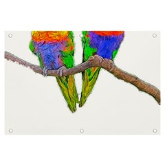 Parrots T-shirtcute Rainbow Loris - Lorikeet T-shirt Banner And Sign 6  X 4  by EnriqueJohnson