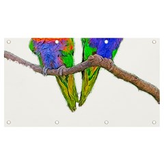 Parrots T-shirtcute Rainbow Loris - Lorikeet T-shirt Banner And Sign 7  X 4  by EnriqueJohnson