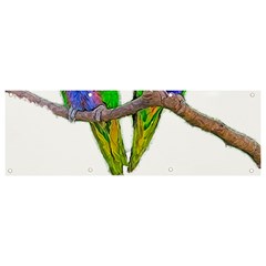 Parrots T-shirtcute Rainbow Loris - Lorikeet T-shirt Banner And Sign 9  X 3  by EnriqueJohnson