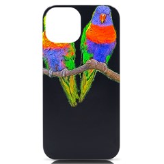 Parrots T-shirtcute Rainbow Loris - Lorikeet T-shirt Iphone 14 Black Uv Print Case by EnriqueJohnson