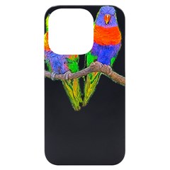 Parrots T-shirtcute Rainbow Loris - Lorikeet T-shirt Iphone 14 Pro Black Uv Print Case